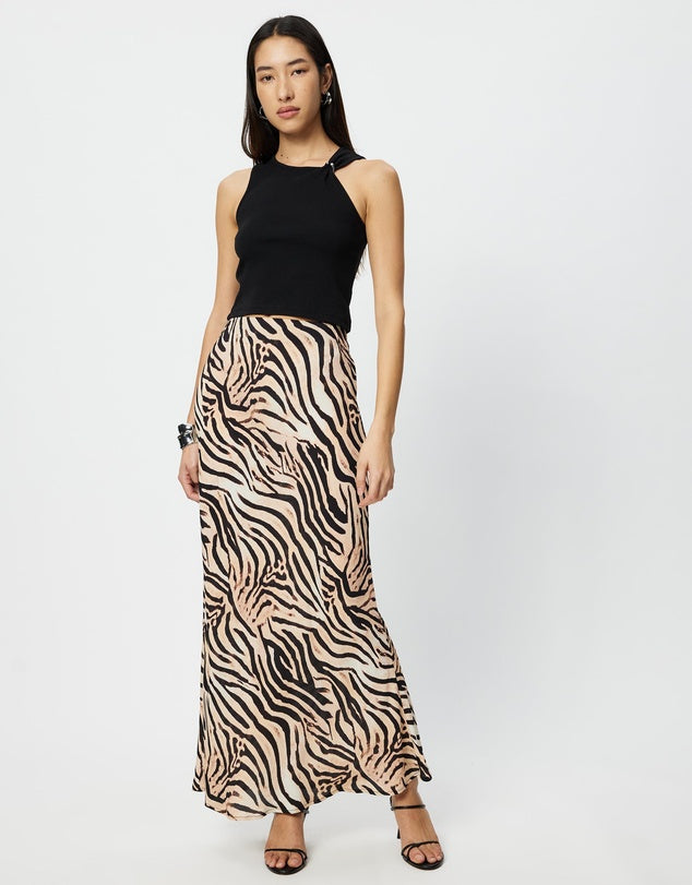 Animal Print Maxi Skirt
