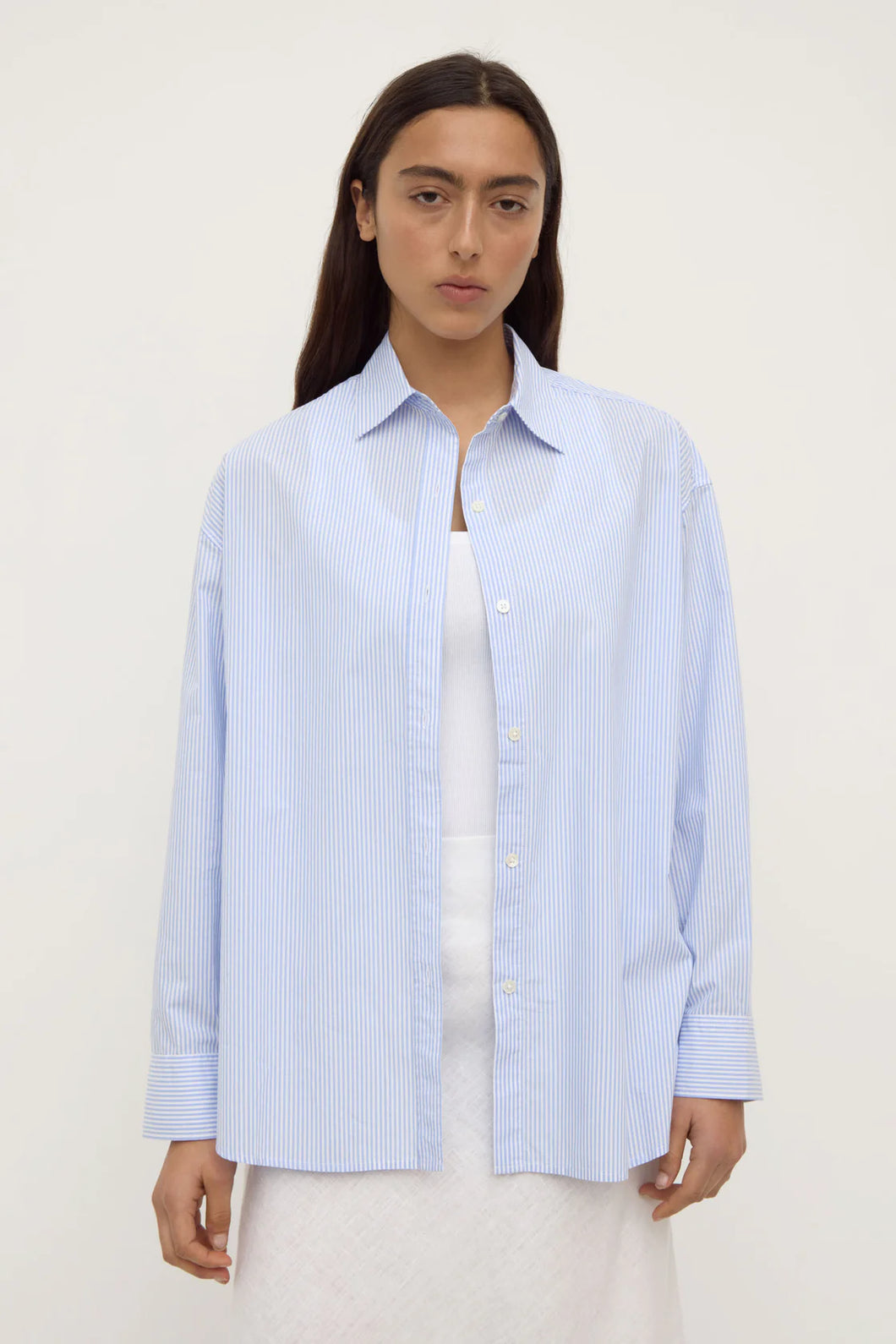 Avoca Stripe LS Shirt Blue/White Stripe