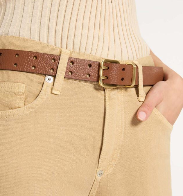 Barely moving belt Tan/Gold M/L