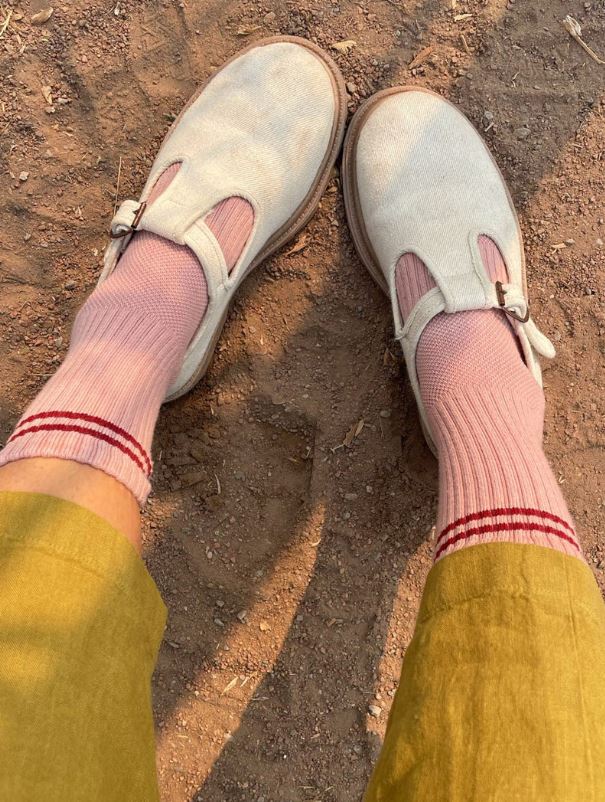 Boyfriend Sock Vintage Pink