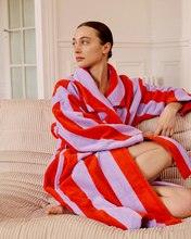 Load image into Gallery viewer, Hommey Robe Grapefruit Stripes
