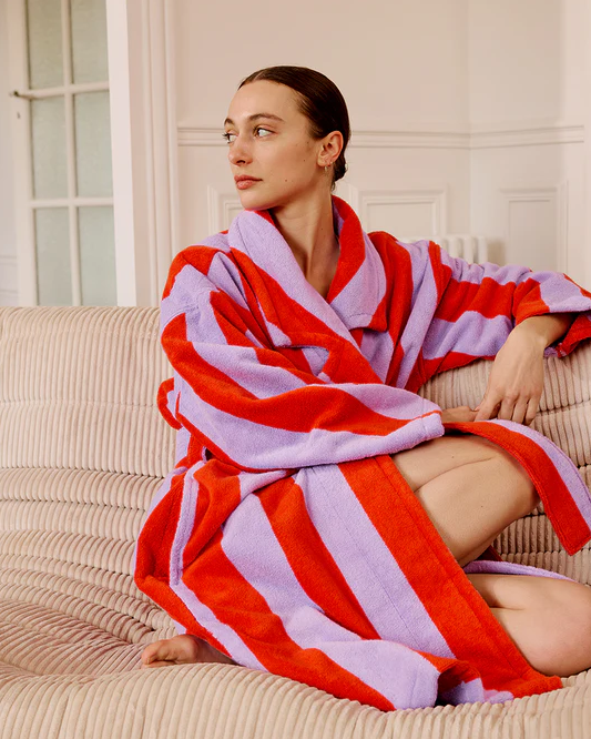 Hommey Robe Grapefruit Stripes
