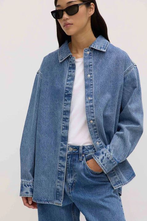 Raylee Denim Overshirt Indigo Fade