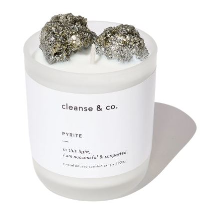 Pyrite Crystal Candle 200g