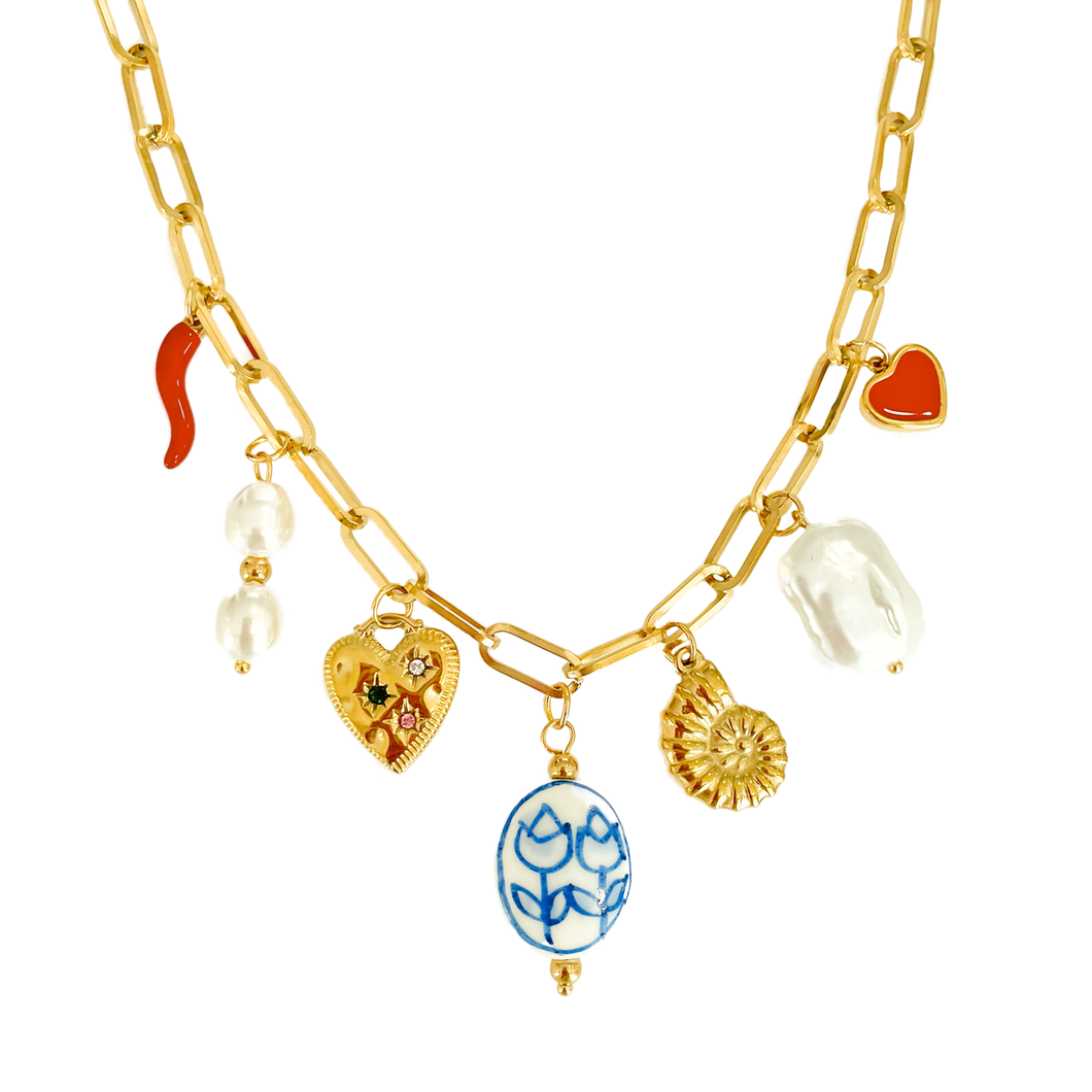 Charm Necklace Tulip