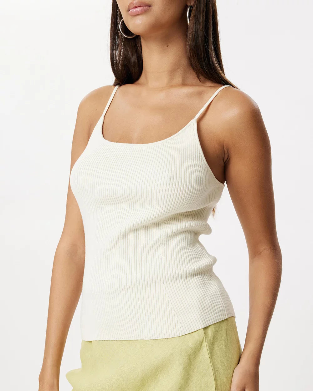 ASSEMBLY LABEL - Tamsin Cotton Knit Tank, Cream