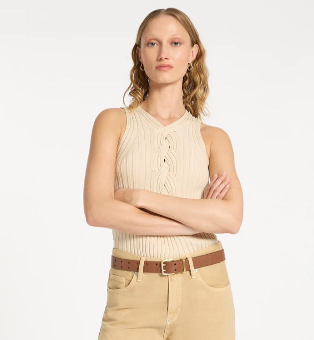 Barely moving belt Tan/Gold M/L