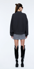 Load image into Gallery viewer, Glitter Collegiate Sweatshirt Off Black
