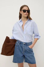 Load image into Gallery viewer, Avoca Stripe LS Shirt Blue/White Stripe
