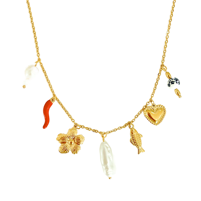 Charm Necklace Flower