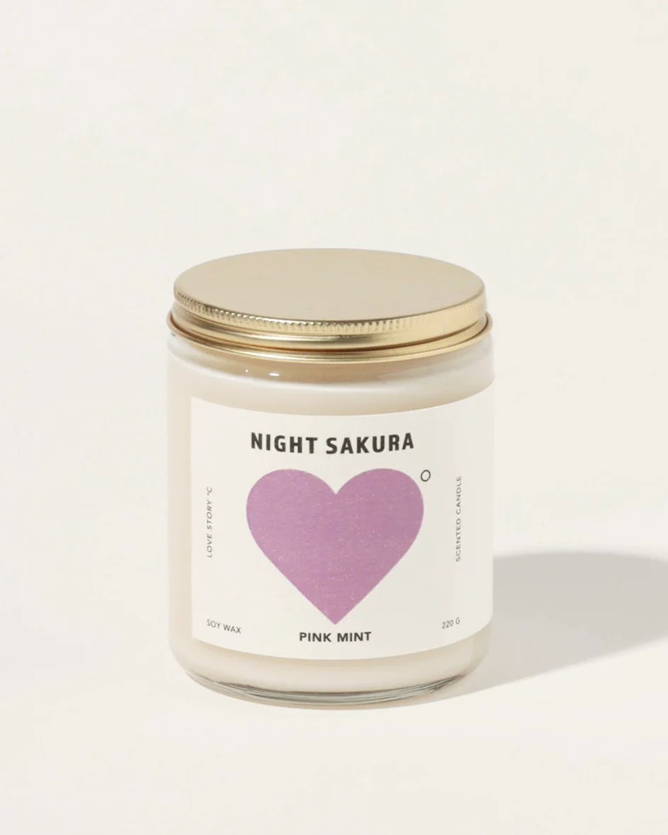 Pinkmint Candle - Night Sakura