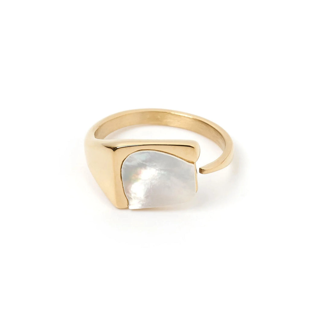 Cleo Gold and Mother of Pearl ring