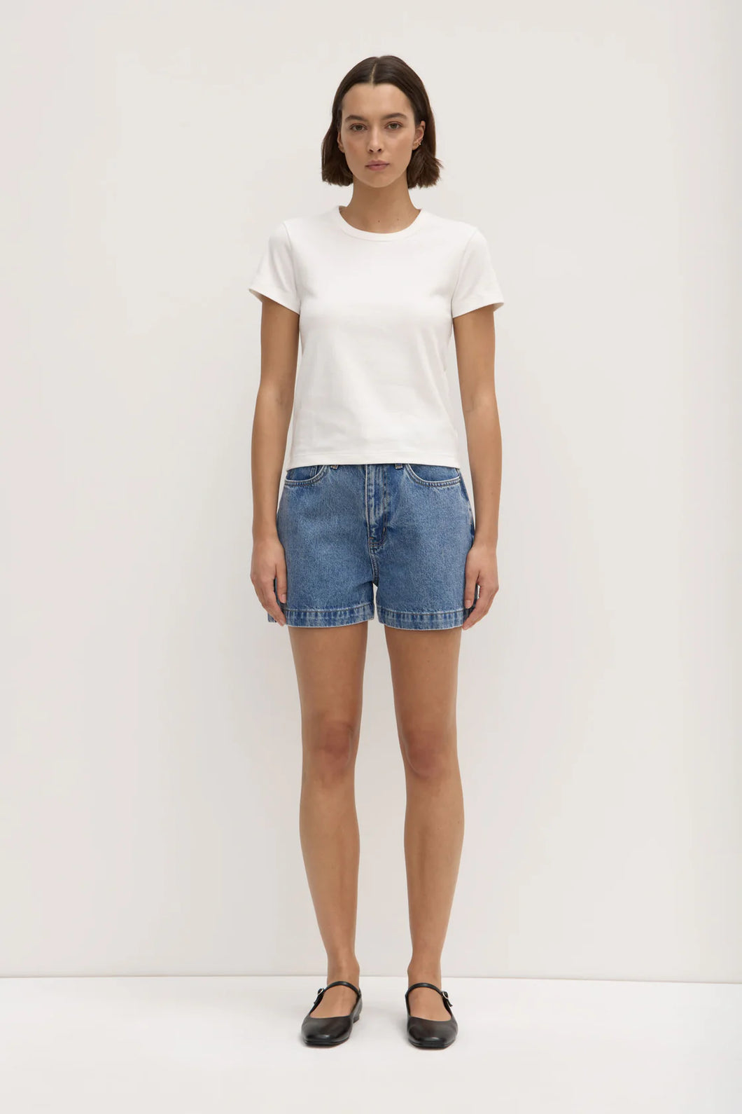 Lyla Cap Sleeve Tee Antique White