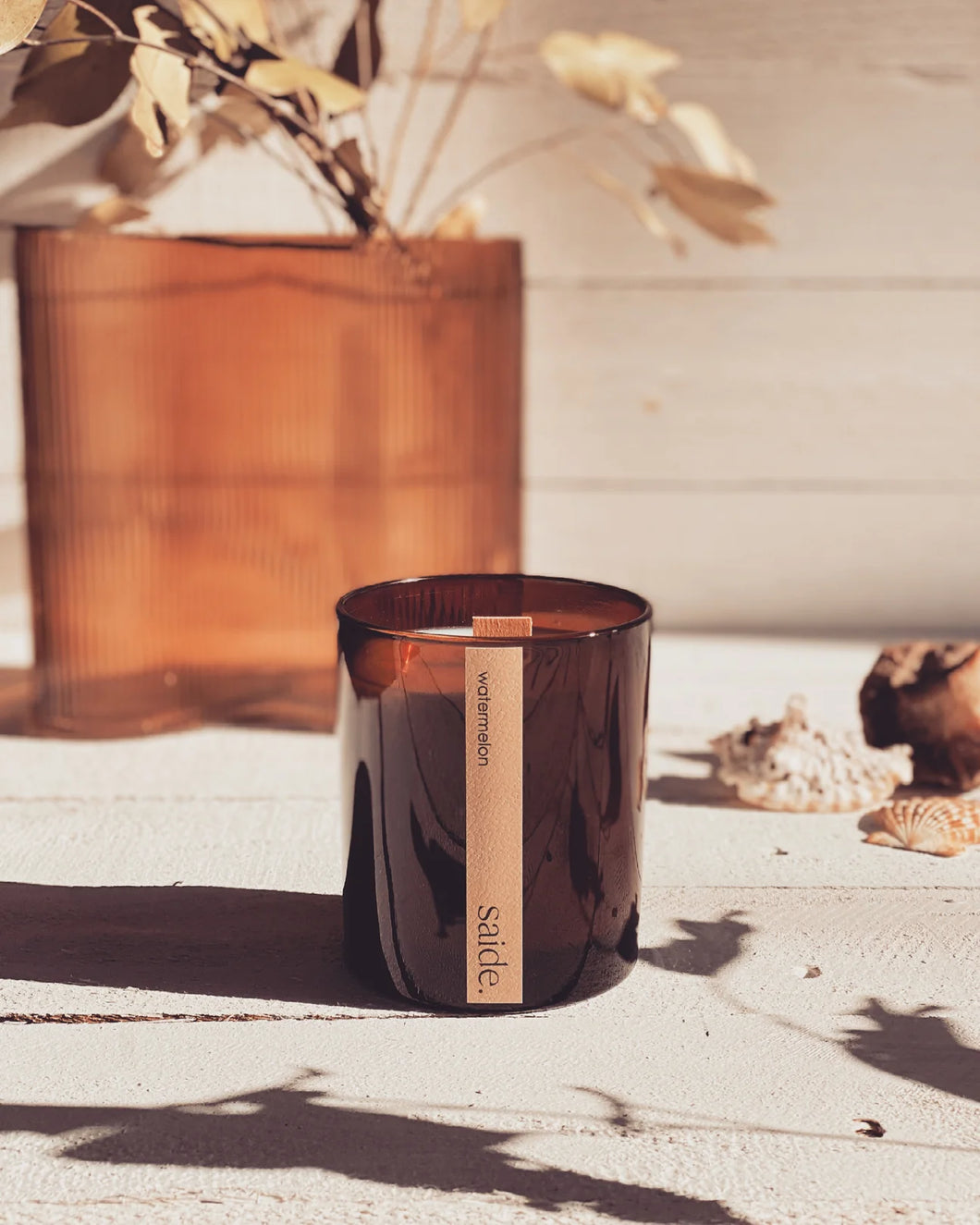 Clove and Sandalwood amber wick soy candle large