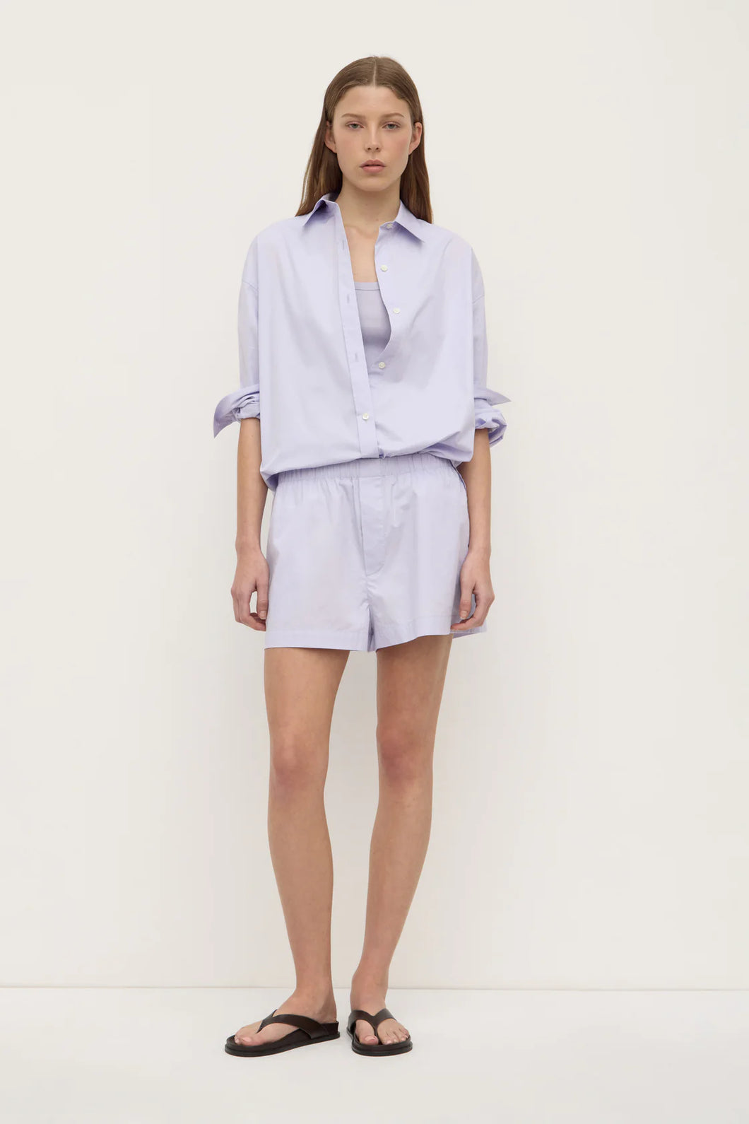 Marigold Poplin Shirt Lilac