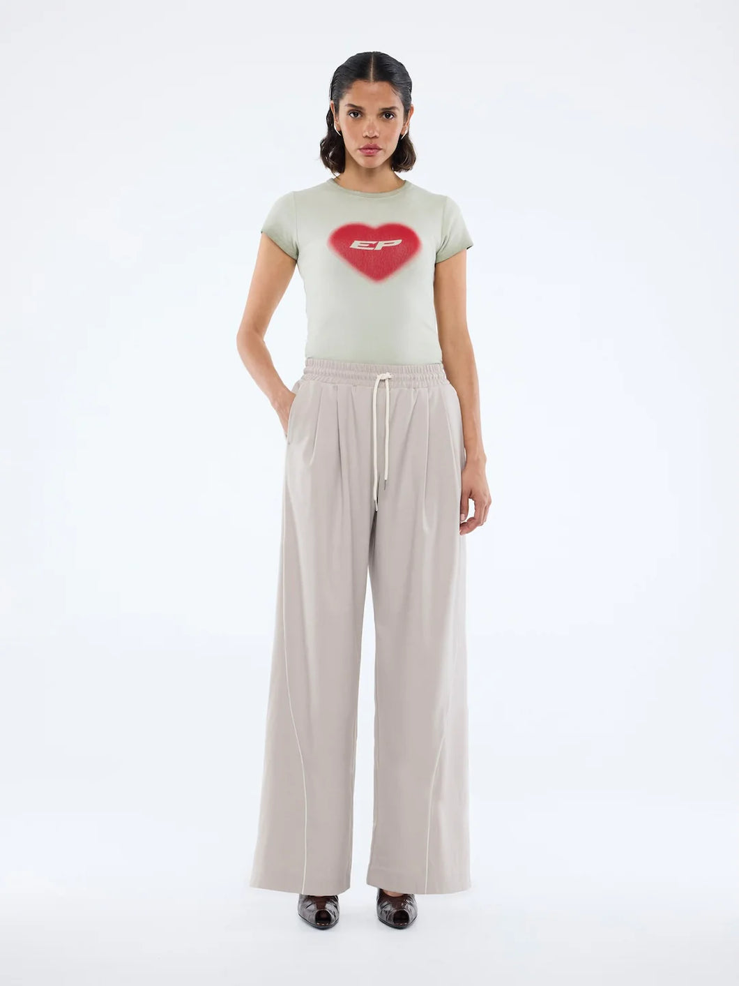 Bowie Wide Leg Pant Sand