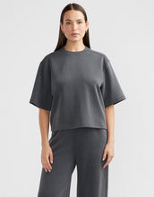 Load image into Gallery viewer, Alessa Relaxed Soft Jersey Tee Charcoal
