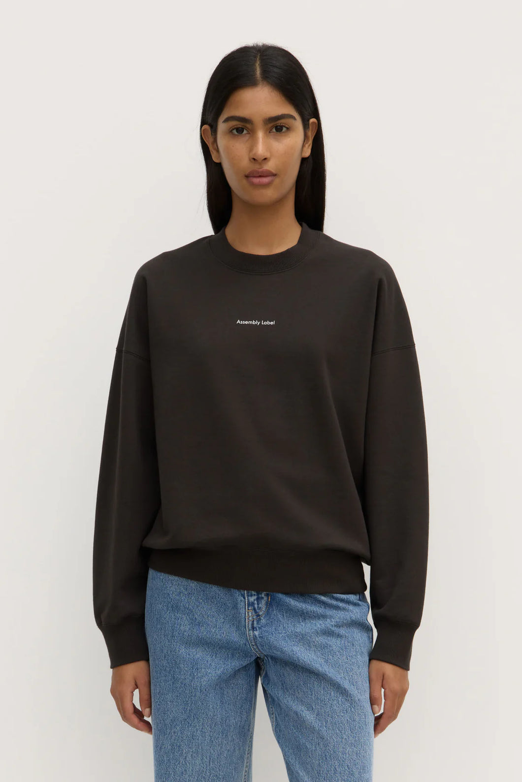 Womens Atelier Logo Fleece Washed Black