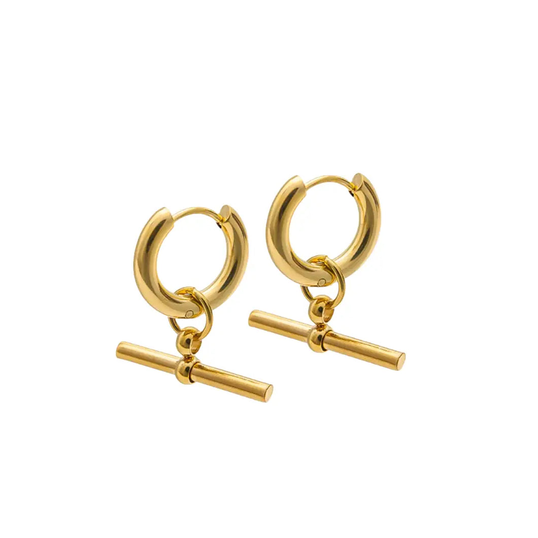T-Bar Hoops Earrings