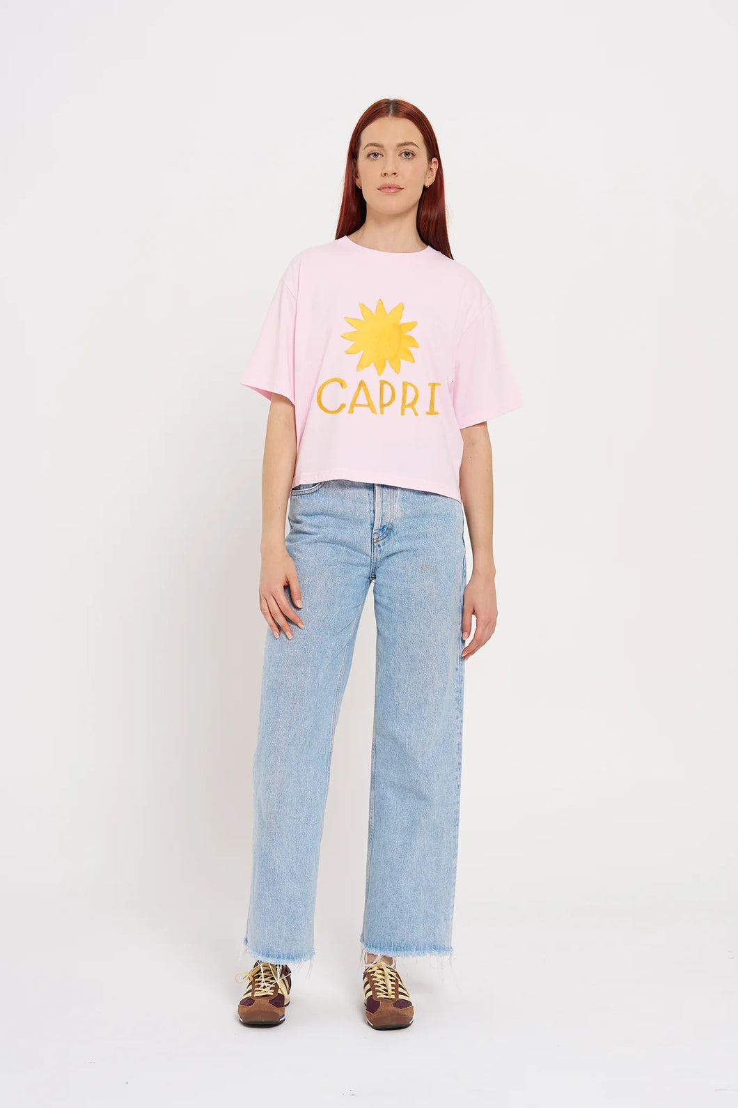 Capri Sun Tee Boxy Crop Baby Pink