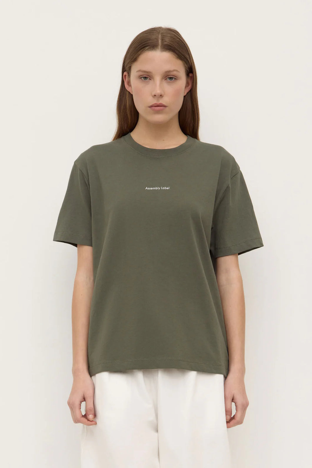 Womens Atelier Logo Tee Moss