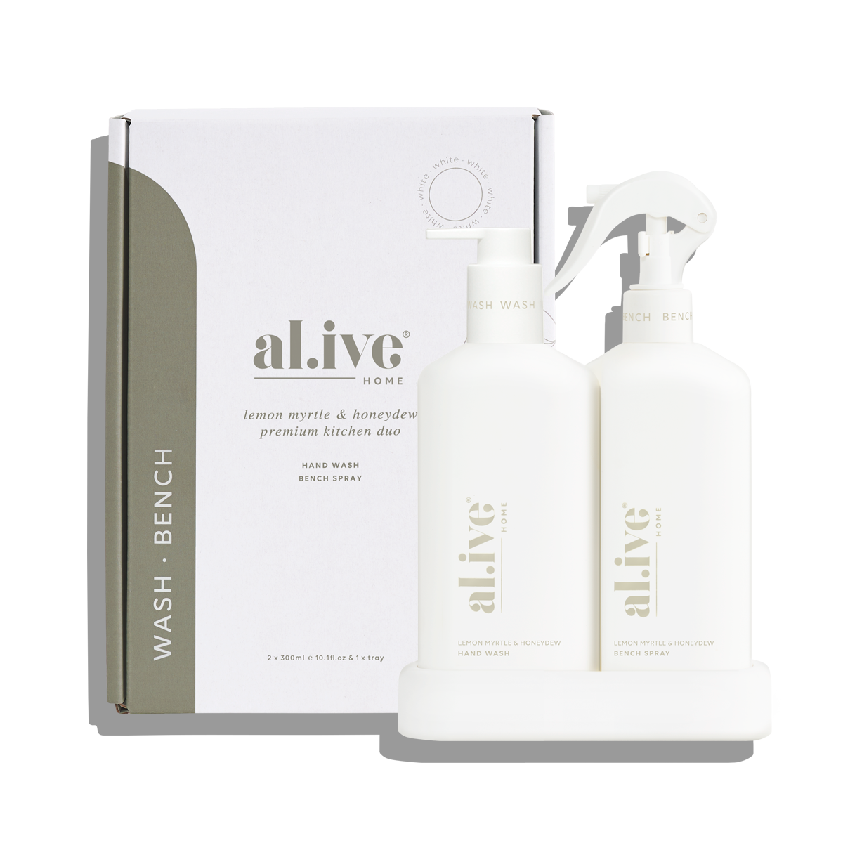 AL.IVE - Bench Spray & Dishwashing Kitchen Duo, Lemon Myrtle & Honeydew