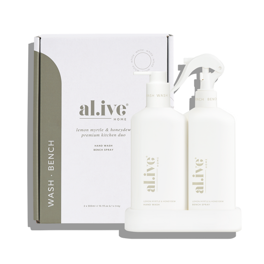 AL.IVE - Bench Spray & Dishwashing Kitchen Duo, Lemon Myrtle & Honeydew