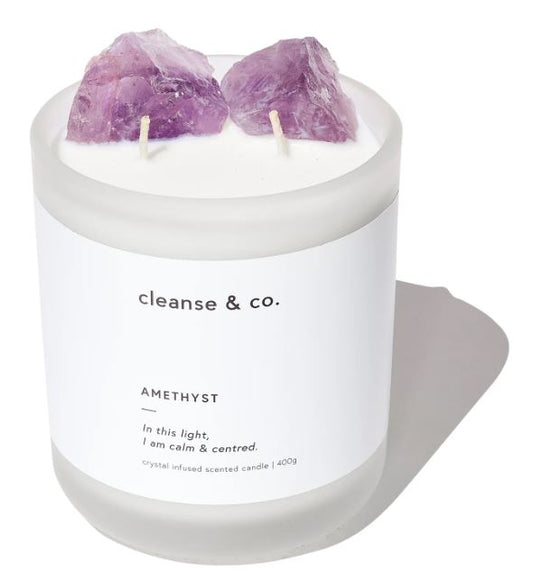 Amethyst Intention Crystal Candle 200g