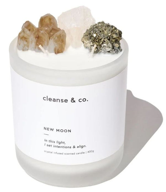 New Moon Intention Crystal Candle 200g