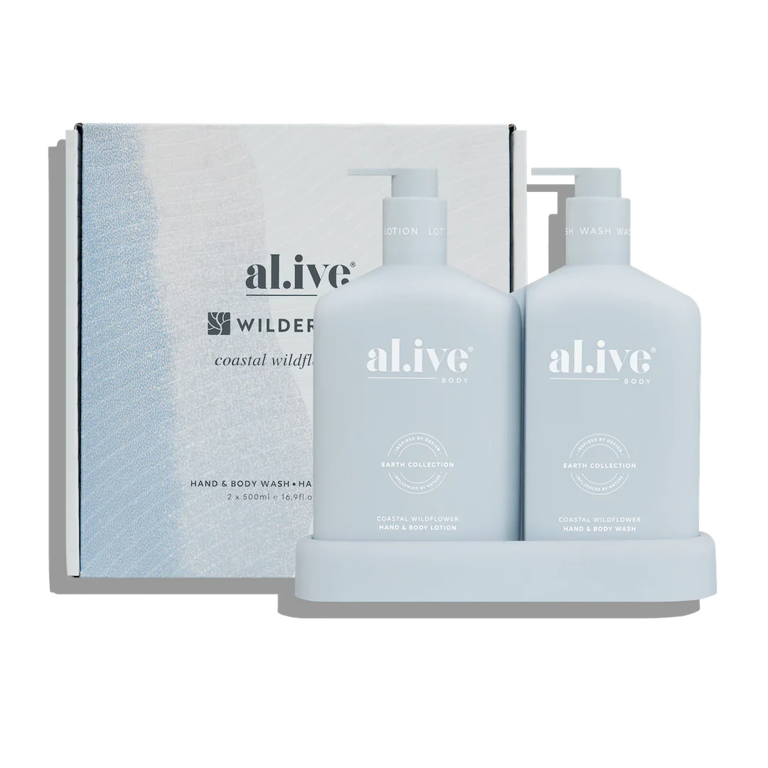 AL.IVE - Wash & Lotion Duo + Tray, Coastal Wildflower