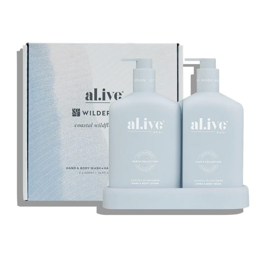 AL.IVE - Wash & Lotion Duo + Tray, Coastal Wildflower