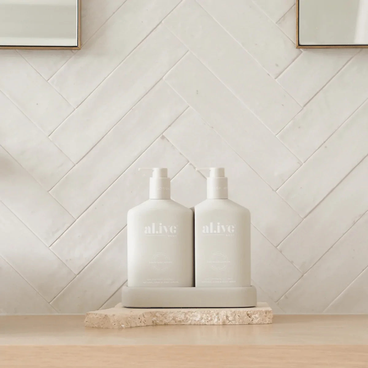 AL.IVE - Wash & Lotion Duo + Tray, Sea Cotton & Coconut